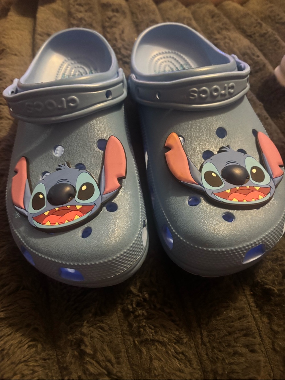 CROCS Light Blue Kids Clogs with Stitch Character